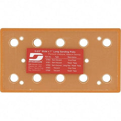 Dynabrade - 177.8 x 93.13mm Rectangular Adhesive/PSA Backing Pad - Screw Attachment, Vacuum Pad with Channel, 3/8" Thick, Medium Density - Eagle Tool & Supply