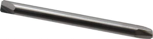 ProMax - 0.01" Radius, 1/8" Mill Diam, 2 Flute Solid Carbide Corner Rounding End Mill - Double End, Uncoated, 1-1/2" OAL, 1/8" Shank Diam - Eagle Tool & Supply