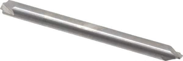 ProMax - 0.025" Radius, 1/8" Mill Diam, 2 Flute Solid Carbide Corner Rounding End Mill - Double End, Uncoated, 1-1/2" OAL, 1/8" Shank Diam - Eagle Tool & Supply