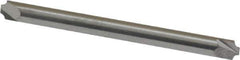 ProMax - 0.031" Radius, 1/8" Mill Diam, 2 Flute Solid Carbide Corner Rounding End Mill - Double End, Uncoated, 1-1/2" OAL, 1/8" Shank Diam - Eagle Tool & Supply