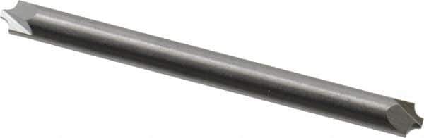 ProMax - 0.04" Radius, 1/8" Mill Diam, 2 Flute Solid Carbide Corner Rounding End Mill - Double End, Uncoated, 1-1/2" OAL, 1/8" Shank Diam - Eagle Tool & Supply