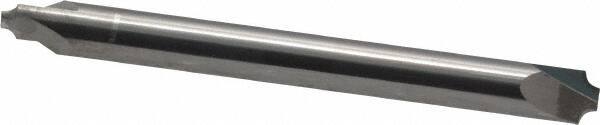 ProMax - 0.05" Radius, 3/16" Mill Diam, 2 Flute Solid Carbide Corner Rounding End Mill - Double End, Uncoated, 2" OAL, 3/16" Shank Diam - Eagle Tool & Supply