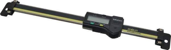 Mitutoyo - 0 to 6 Inch, 0.01mm Resolution Horizontal Electronic Linear Scale - 0.001 Inch Accuracy, Data Output, SR44 Battery - Eagle Tool & Supply