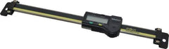 Mitutoyo - 0 to 6 Inch, 0.01mm Resolution Horizontal Electronic Linear Scale - 0.001 Inch Accuracy, Data Output, SR44 Battery - Eagle Tool & Supply