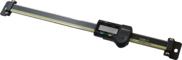 Mitutoyo - 0 to 8 Inch, 0.01mm Resolution Horizontal Electronic Linear Scale - 0.001 Inch Accuracy, Data Output, SR44 Battery - Eagle Tool & Supply