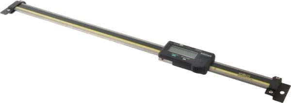 Mitutoyo - 0 to 12 Inch, 0.01mm Resolution Horizontal Electronic Linear Scale - 0.002 Inch Accuracy, Data Output, SR44 Battery - Eagle Tool & Supply
