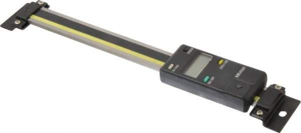Mitutoyo - 0 to 4 Inch, 0.01mm Resolution Vertical Electronic Linear Scale - 0.001 Inch Accuracy, Data Output, SR44 Battery - Eagle Tool & Supply