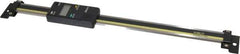 Mitutoyo - 0 to 8 Inch, 0.01mm Resolution Vertical Electronic Linear Scale - 0.001 Inch Accuracy, Data Output, SR44 Battery - Eagle Tool & Supply
