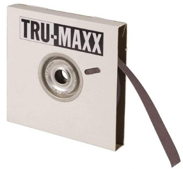 Tru-Maxx - 1" x 50 Yd 400 Grit Aluminum Oxide Cloth Roll - Super Fine Grade, J Weighted Backing - Eagle Tool & Supply