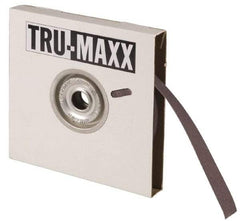 Tru-Maxx - 1" x 50 Yd 400 Grit Aluminum Oxide Cloth Roll - Super Fine Grade, J Weighted Backing - Eagle Tool & Supply