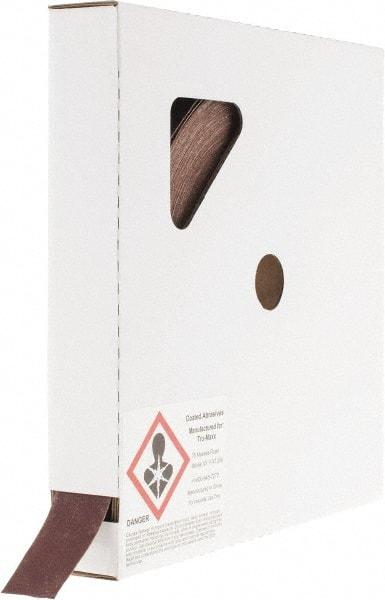 Tru-Maxx - 1" x 50 Yd 240 Grit Aluminum Oxide Cloth Roll - Very Fine Grade, J Weighted Backing - Eagle Tool & Supply