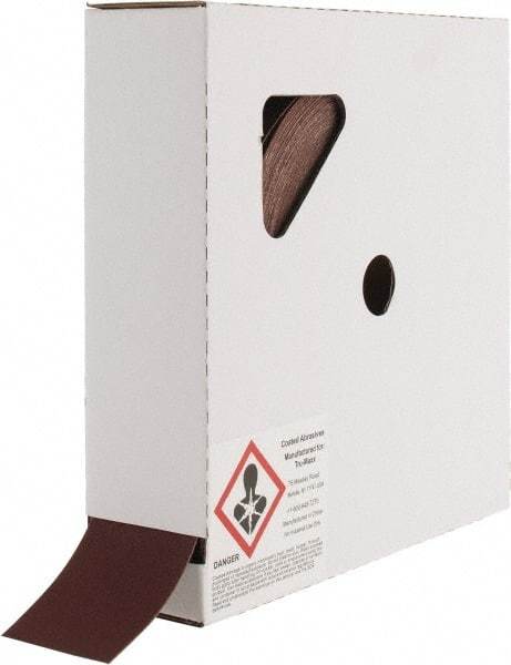 Tru-Maxx - 2" x 50 Yd 220 Grit Aluminum Oxide Cloth Roll - Very Fine Grade, J Weighted Backing - Eagle Tool & Supply