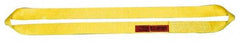 Lift-All - 7' Long x 2" Wide, 9,600 Lb Vertical Capacity, 2 Ply, Nylon Web Sling - 7,700 Lb Choker Capacity, Yellow - Eagle Tool & Supply