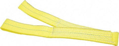 Lift-All - 3' Long x 2" Wide, 2,400 Lb Vertical Capacity, 1 Ply, Nylon Web Sling - 1,900 Lb Choker Capacity, Yellow - Eagle Tool & Supply