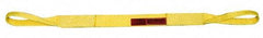 Lift-All - 8' Long x 3" Wide, 6,600 Lb Vertical Capacity, 2 Ply, Nylon Web Sling - 5,200 Lb Choker Capacity, Yellow - Eagle Tool & Supply