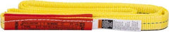 Lift-All - 5' Long x 1" Wide, 2,400 Lb Vertical Capacity, 1 Ply, Polyester Web Sling - 1,900 Lb Choker Capacity, Yellow - Eagle Tool & Supply