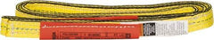 Lift-All - 3' Long x 1" Wide, 4,800 Lb Vertical Capacity, 2 Ply, Nylon Web Sling - 3,800 Lb Choker Capacity, Yellow - Eagle Tool & Supply