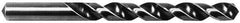 Interstate - Letter J 140° High Speed Steel Jobber Drill - Bright Finish, Right Hand Cut, Spiral Flute, Straight Shank, 4-1/8" OAL, Standard Point - Eagle Tool & Supply
