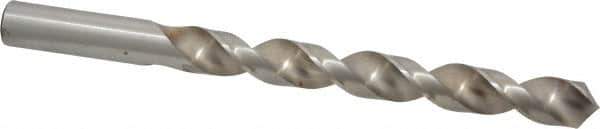 Interstate - 31/64" 140° High Speed Steel Jobber Drill - Bright Finish, Right Hand Cut, Spiral Flute, Straight Shank, 5-7/8" OAL, Standard Point - Eagle Tool & Supply