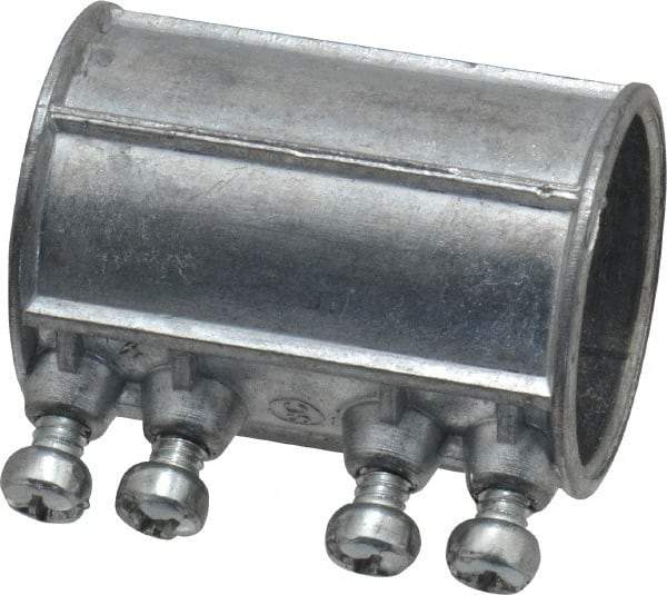 Thomas & Betts - 1-1/4" Trade, Die Cast Zinc Set Screw EMT Conduit Coupling - Noninsulated - Eagle Tool & Supply