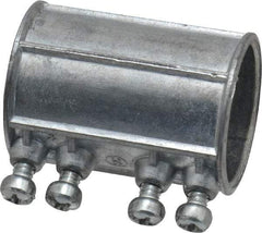 Thomas & Betts - 1-1/4" Trade, Die Cast Zinc Set Screw EMT Conduit Coupling - Noninsulated - Eagle Tool & Supply