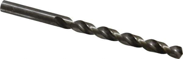 Interstate - Letter K 140° High Speed Steel Jobber Drill - Bright Finish, Right Hand Cut, Spiral Flute, Straight Shank, 4-1/4" OAL, Standard Point - Eagle Tool & Supply
