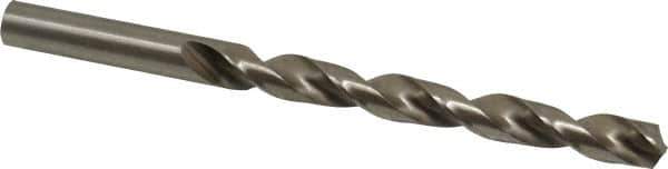 Interstate - Letter O 140° High Speed Steel Jobber Drill - Bright Finish, Right Hand Cut, Spiral Flute, Straight Shank, 4-1/2" OAL, Standard Point - Eagle Tool & Supply