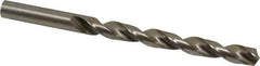 Interstate - Letter O 140° High Speed Steel Jobber Drill - Bright Finish, Right Hand Cut, Spiral Flute, Straight Shank, 4-1/2" OAL, Standard Point - Eagle Tool & Supply
