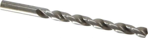 Interstate - Letter Q 140° High Speed Steel Jobber Drill - Bright Finish, Right Hand Cut, Spiral Flute, Straight Shank, 4-3/4" OAL, Standard Point - Eagle Tool & Supply