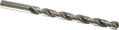 Interstate - Letter Q 140° High Speed Steel Jobber Drill - Bright Finish, Right Hand Cut, Spiral Flute, Straight Shank, 4-3/4" OAL, Standard Point - Eagle Tool & Supply