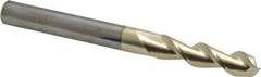 Accupro - 3/8", 1-1/2" LOC, 3/8" Shank Diam, 4" OAL, 2 Flute, Solid Carbide Square End Mill - Single End, ZrN Finish, Spiral Flute, 45° Helix, Centercutting, Right Hand Cut, Right Hand Flute - Eagle Tool & Supply