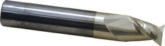 Accupro - 1/2", 5/8" LOC, 1/2" Shank Diam, 3" OAL, 2 Flute, Solid Carbide Square End Mill - Single End, ZrN Finish, Spiral Flute, 45° Helix, Centercutting, Right Hand Cut, Right Hand Flute - Eagle Tool & Supply