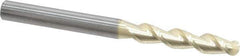 Accupro - 1/4" Diam, 1-1/4" LOC, 2 Flute Solid Carbide Ball End Mill - ZrN Finish, Single End, 3" OAL, 1/4" Shank Diam, Spiral Flute - Eagle Tool & Supply