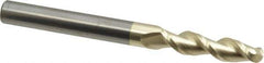 Accupro - 3/8" Diam, 1-1/2" LOC, 2 Flute Solid Carbide Ball End Mill - ZrN Finish, Single End, 4" OAL, 3/8" Shank Diam, Spiral Flute - Eagle Tool & Supply