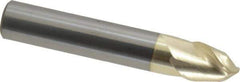 Accupro - 1/2" Diam, 5/8" LOC, 2 Flute Solid Carbide Ball End Mill - ZrN Finish, Single End, 3" OAL, 1/2" Shank Diam, Spiral Flute - Eagle Tool & Supply