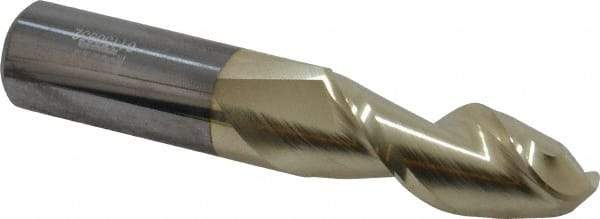 Accupro - 5/8" Diam, 1-5/8" LOC, 2 Flute Solid Carbide Ball End Mill - ZrN Finish, Single End, 3-1/2" OAL, 5/8" Shank Diam, Spiral Flute - Eagle Tool & Supply