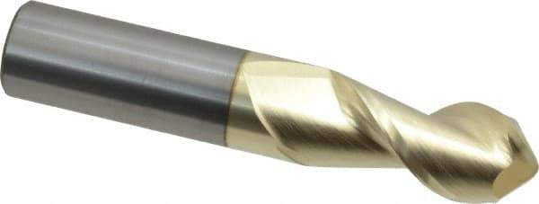 Accupro - 3/4" Diam, 1-5/8" LOC, 2 Flute Solid Carbide Ball End Mill - ZrN Finish, Single End, 4" OAL, 3/4" Shank Diam, Spiral Flute - Eagle Tool & Supply