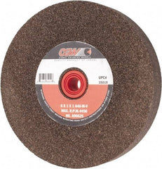 Camel Grinding Wheels - 46 Grit Aluminum Oxide Bench & Pedestal Grinding Wheel - 6" Diam x 1" Hole x 1" Thick, 4456 Max RPM, M Hardness, Coarse Grade , Vitrified Bond - Eagle Tool & Supply