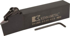 Kennametal - DVJN, Right Hand Cut, 3° Lead Angle, 1-1/4" Shank Height x 1" Shank Width, Negative Rake Indexable Turning Toolholder - 6" OAL, VN..33. Insert Compatibility, Series Kenclamp - Eagle Tool & Supply