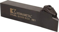 Kennametal - DVJN, Left Hand Cut, 3° Lead Angle, 1-1/4" Shank Height x 1" Shank Width, Negative Rake Indexable Turning Toolholder - 6" OAL, VN..33. Insert Compatibility, Series Kenclamp - Eagle Tool & Supply