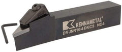 Kennametal - DVJN, Right Hand Cut, 1" Shank Height x 1" Shank Width, Negative Rake Indexable Turning Toolholder - 6" OAL, VN.. 432 Insert Compatibility, Series Kenclamp - Eagle Tool & Supply