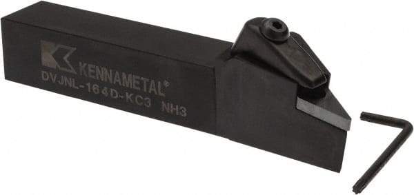 Kennametal - DVJN, Left Hand Cut, 3° Lead Angle, 1" Shank Height x 1" Shank Width, Negative Rake Indexable Turning Toolholder - 6" OAL, VN.. Insert Compatibility, Series Kenclamp - Eagle Tool & Supply
