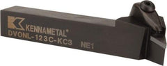 Kennametal - DVON, Left Hand Cut, 17.5° Lead Angle, 3/4" Shank Height x 3/4" Shank Width, Negative Rake Indexable Turning Toolholder - 5" OAL, VN..33. Insert Compatibility, Series Kenclamp - Eagle Tool & Supply