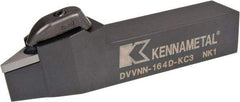 Kennametal - DVVN, Neutral Cut, 0° Lead Angle, 1" Shank Height x 1" Shank Width, Negative Rake Indexable Turning Toolholder - 6" OAL, VN..43. Insert Compatibility, Series Kenclamp - Eagle Tool & Supply