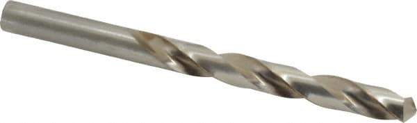 Interstate - 27/64" 118° High Speed Steel Jobber Drill - Bright Finish, Right Hand Cut, Spiral Flute, Straight Shank, 5-3/8" OAL, Standard Point - Eagle Tool & Supply