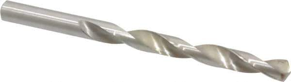 Interstate - Letter S 118° High Speed Steel Jobber Drill - Bright Finish, Right Hand Cut, Spiral Flute, Straight Shank, 4-7/8" OAL, Standard Point - Eagle Tool & Supply