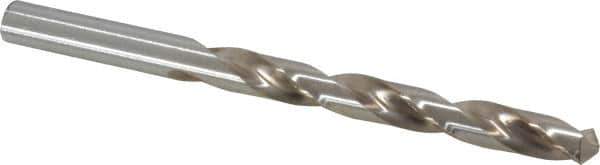 Interstate - Letter V 118° High Speed Steel Jobber Drill - Bright Finish, Right Hand Cut, Spiral Flute, Straight Shank, 5" OAL, Standard Point - Eagle Tool & Supply