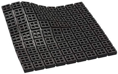 Mason Ind. - 18" Long x 18" Wide x 3/4" Thick, Neoprene, Machinery Leveling Pad & Mat - 14,580 Lb Max Load, Black - Eagle Tool & Supply