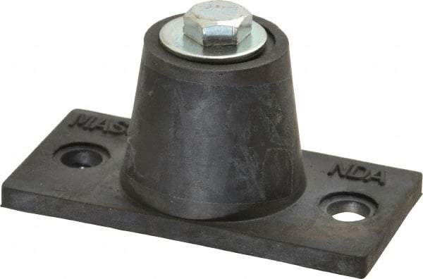 Mason Ind. - 5/16-18 Bolt Thread, 3-3/16" Long x 1-5/8" Wide x 1-1/2" High Stud Mount Leveling Pad & Mount - 75 Max Lb Capacity, 1-1/4" Base Diam - Eagle Tool & Supply
