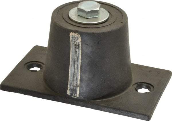 Mason Ind. - 1/2-13 Bolt Thread, 5-1/2" Long x 3-5/16" Wide x 2-3/4" High Stud Mount Leveling Pad & Mount - 750 Max Lb Capacity, 2-9/16" Base Diam - Eagle Tool & Supply